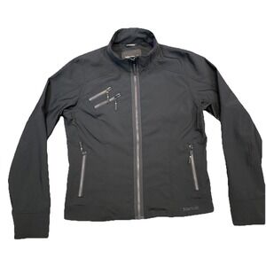 Marmot Windbreaker Jacket Women's L Black Lined Zipper 5 Pockets Hiking Camping